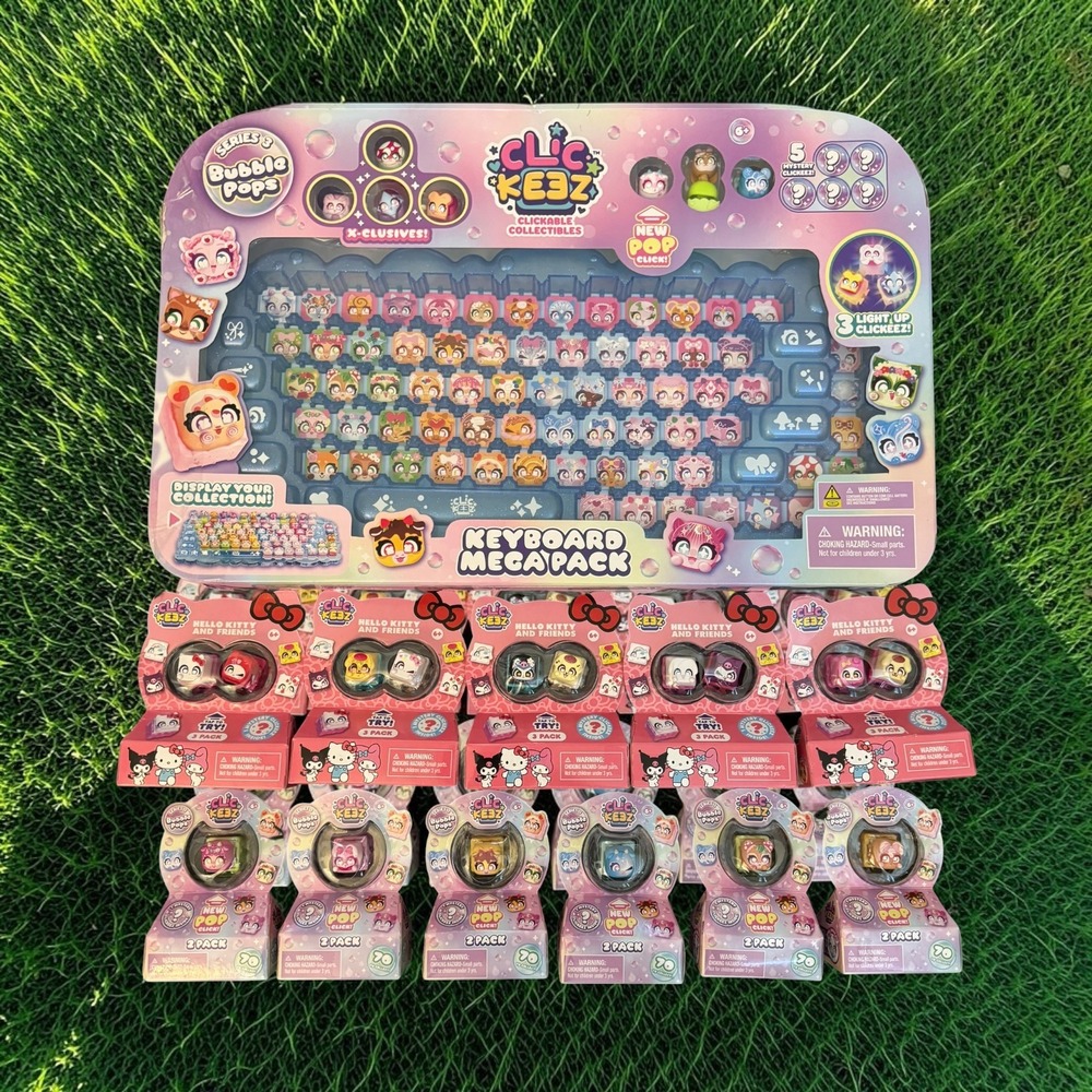 Clickeez Keyboard Mega Pack Series 3 Bubble Pops Hello Kitty Friends Bundle 12pc